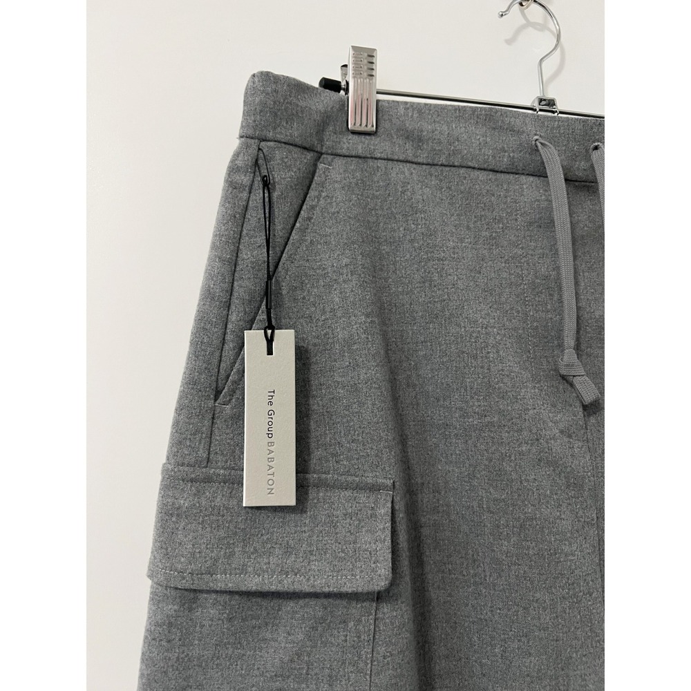 The Group Babaton Gray Mini Skirt‎ Cargo Drawstring Pockets Casual Womens M - Picture 5 of 10